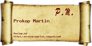 Prokop Martin névjegykártya